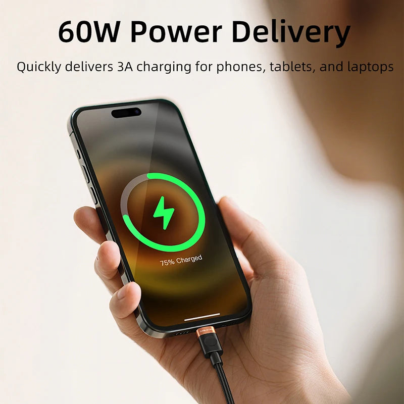 CABLETIME 60W Type-C to Type-C Quick Charge Cable