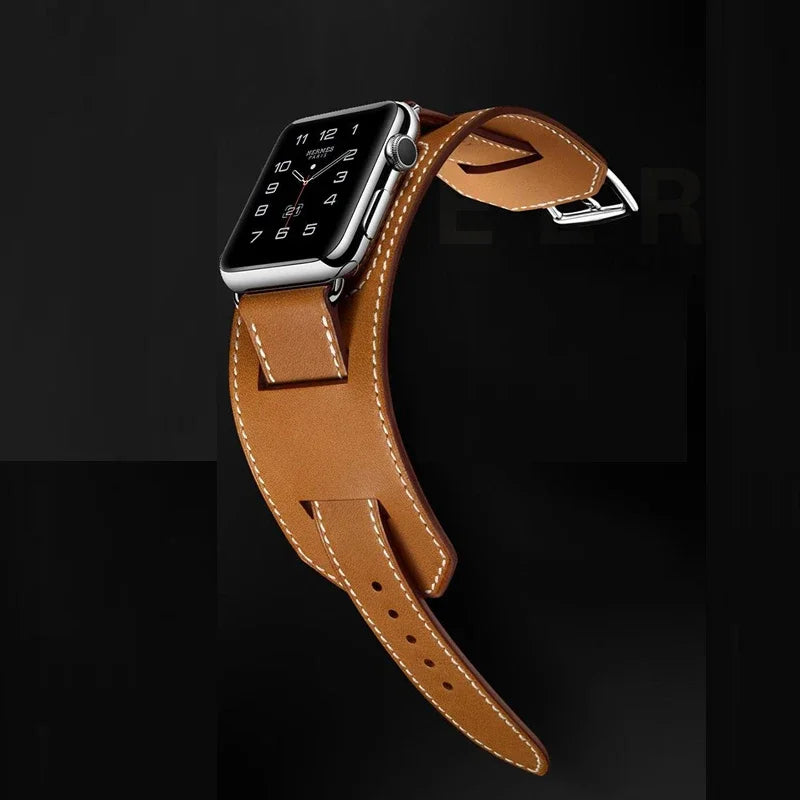 High-Quality Leather Wrist Strap for Apple Watch