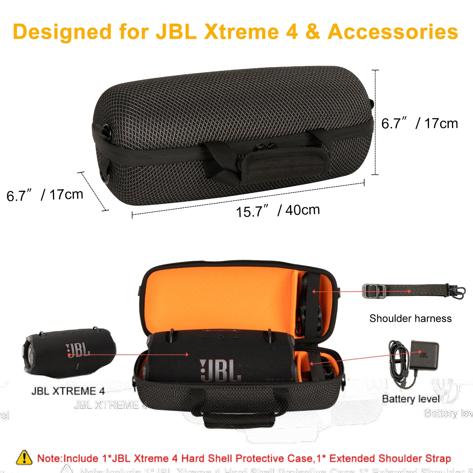 Hard EVA Storage Case Travel Carrying Box for JBL Xtreme 4 Wireless Speaker