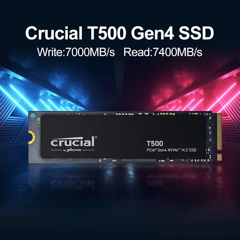 Crucial T500 1TB NVMe Gen4 M.2 SSD