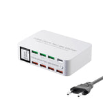 ASOMETECH 100W GaN Multi-Port USB Charger 8 Ports with Quick Charge and Digital Display