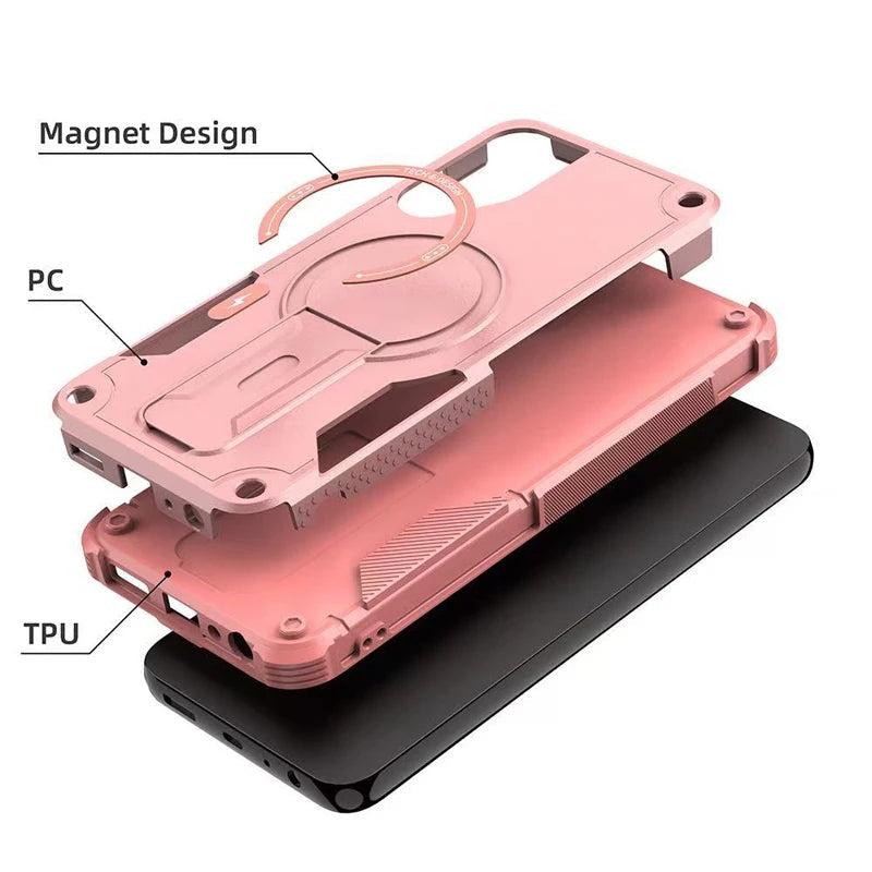 Shockproof Magnetic Case with Kickstand for Samsung Galaxy A56