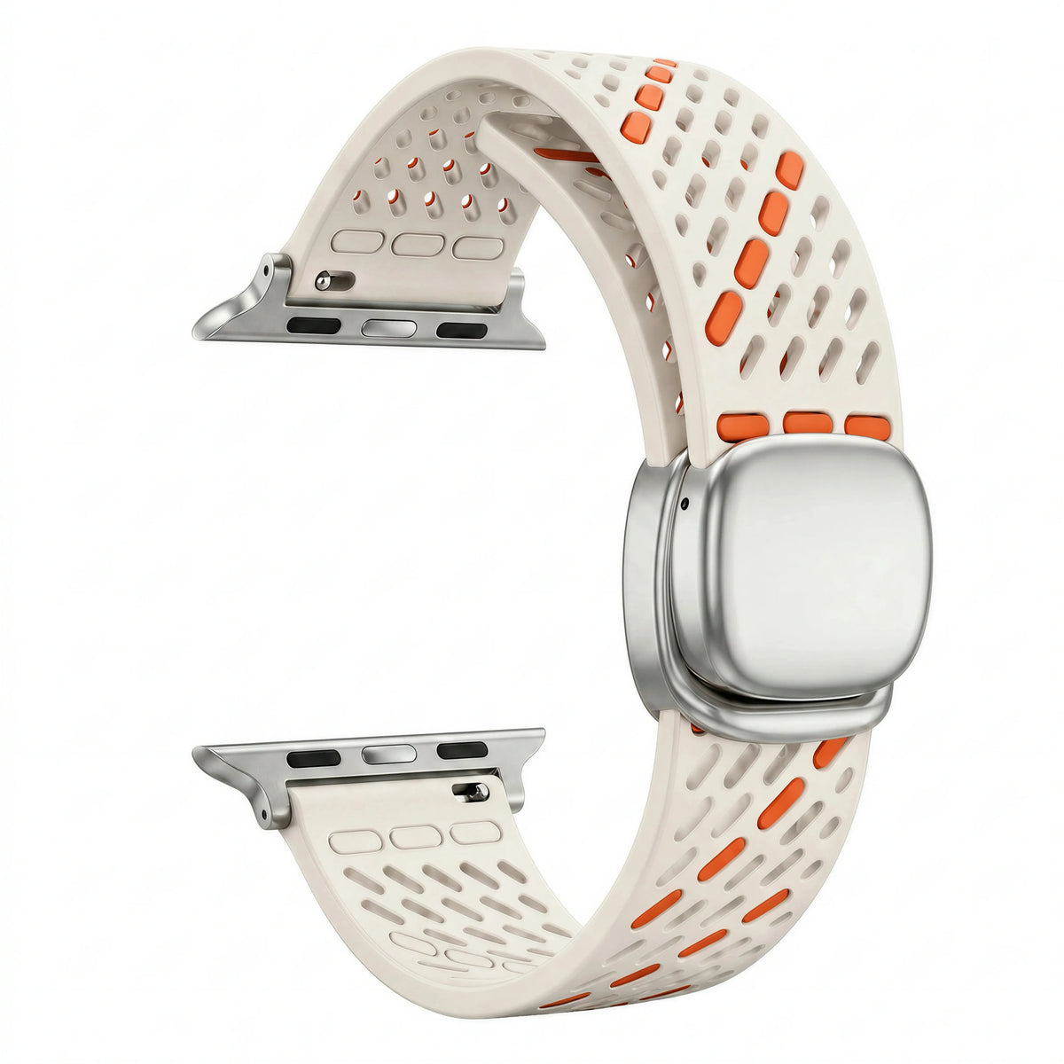 Perforated Silicone Band with Magnetic Buckle for Apple Watch