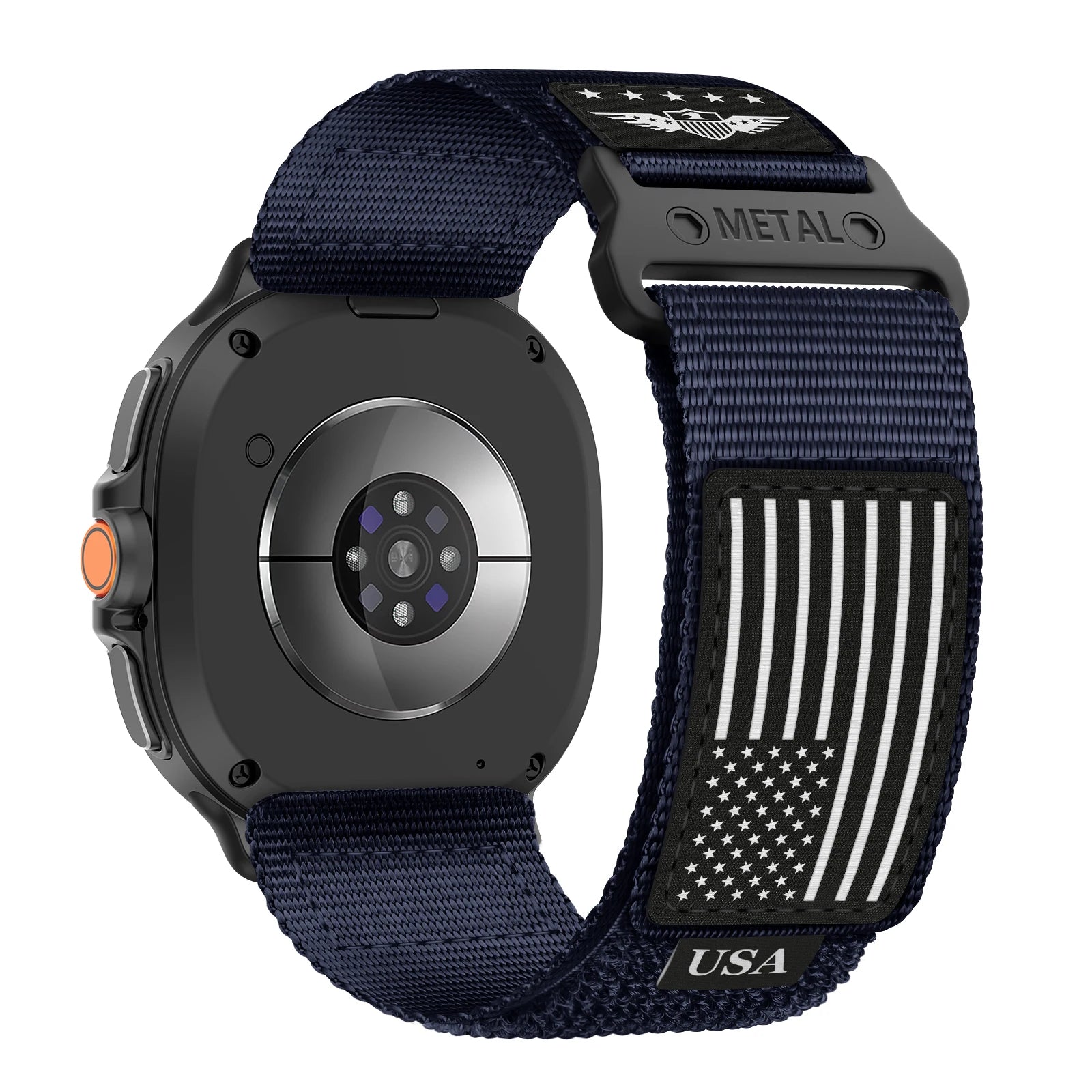 USA Flag Durable Nylon Bracelet for Samsung Galaxy Watch 8 & Galaxy Watch 8 Classic