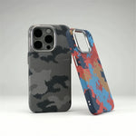Rugged Camouflage Graffiti MagSafe Case with Alloy Lens Frame for iPhone 16 Series