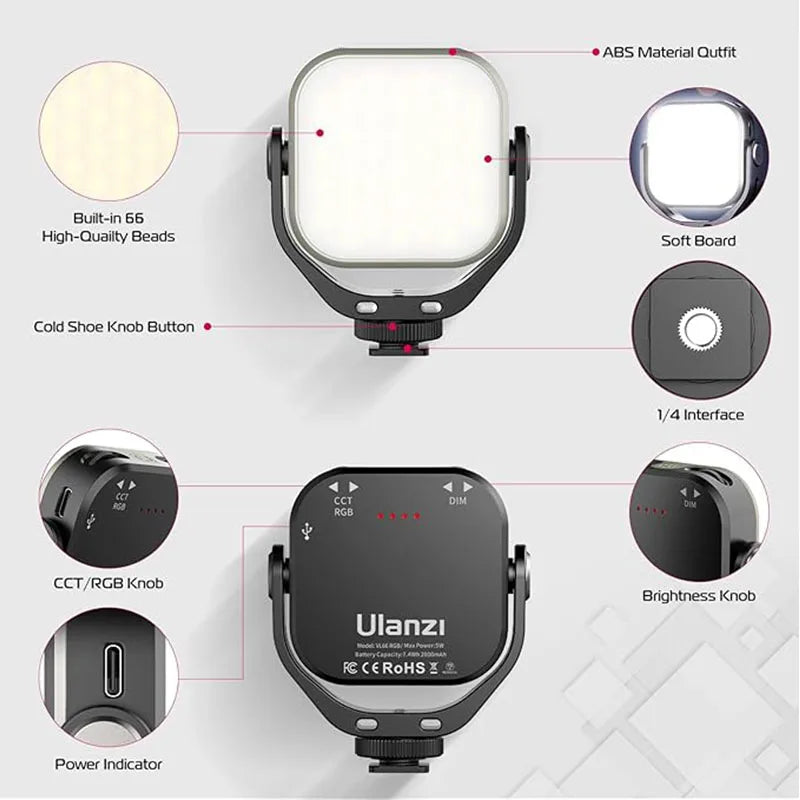 Ulanzi VL66RGB Portable RGB Camera Light