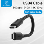 Hagibis USB-C USB4 Short Cable with Vertical Plug
