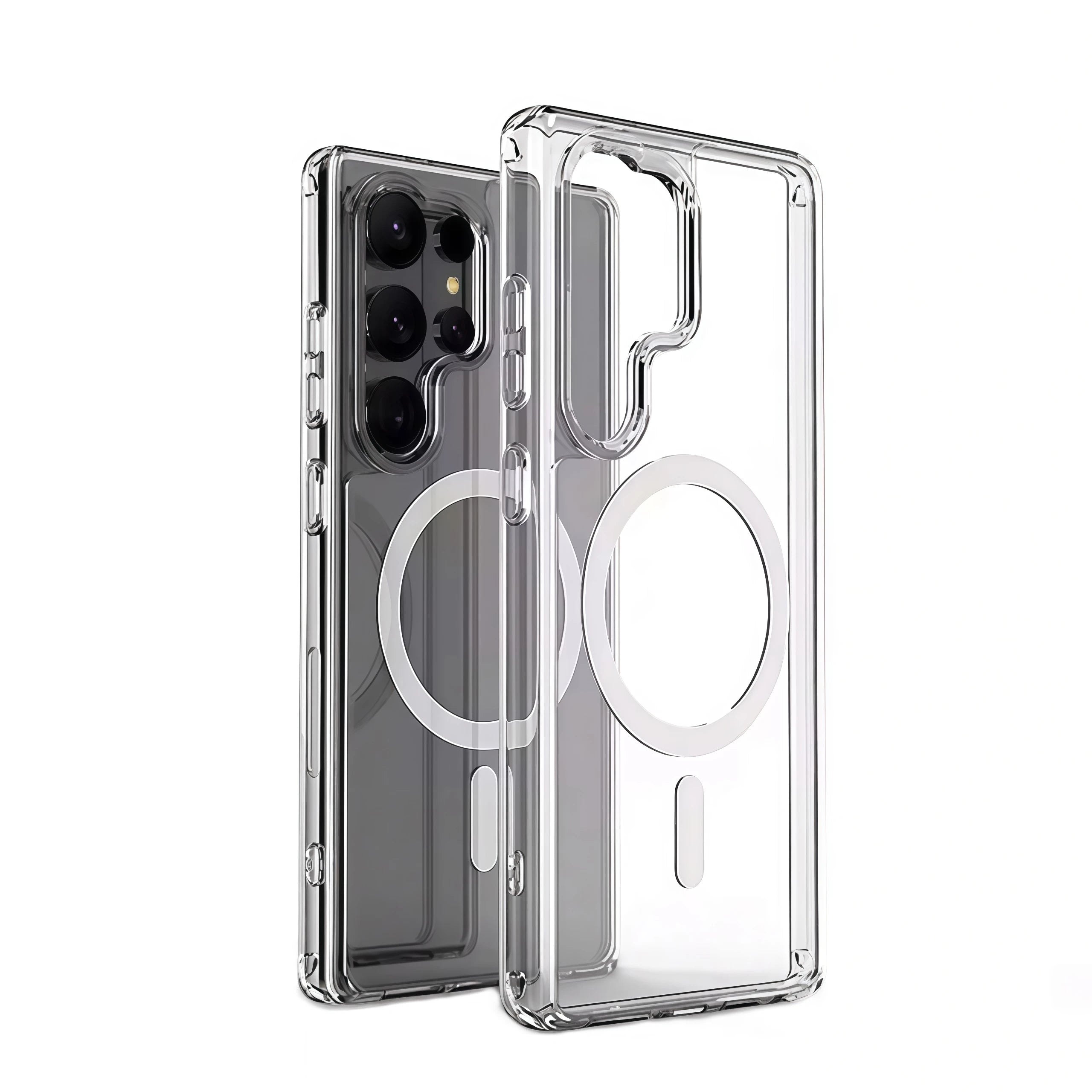 Armor-Style Transparent Protective Magnetic Case for Samsung Galaxy S26 Series
