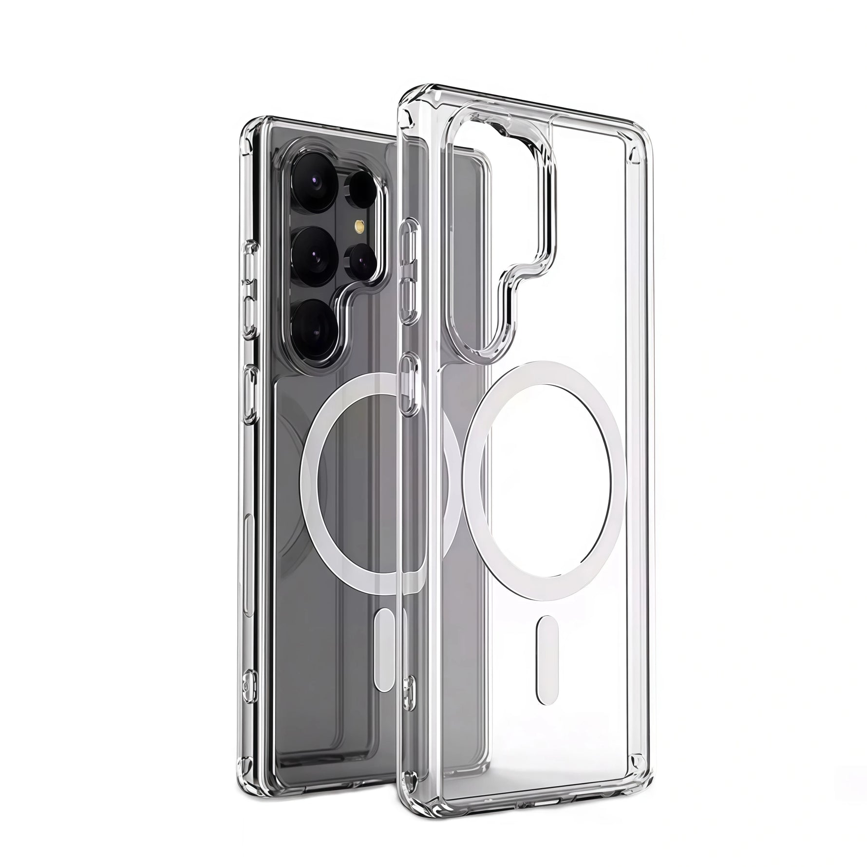 Armor-Style Transparent Protective Magnetic Case for Samsung Galaxy S26 Series