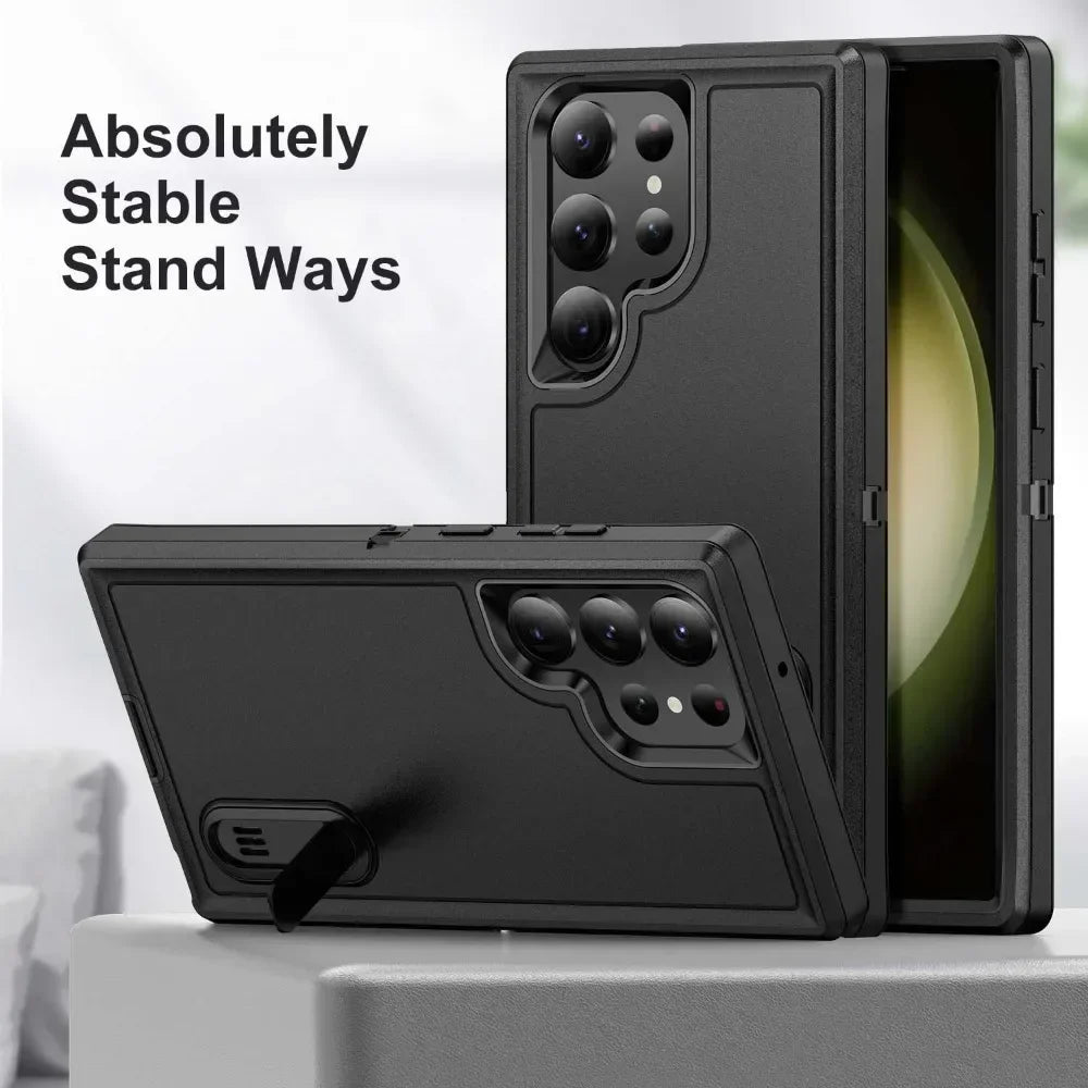 Shockproof Protective Case with Bracket for Samsung Galaxy S25 Series