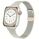 Slim Stainless Steel Milanese Band for Apple Watch