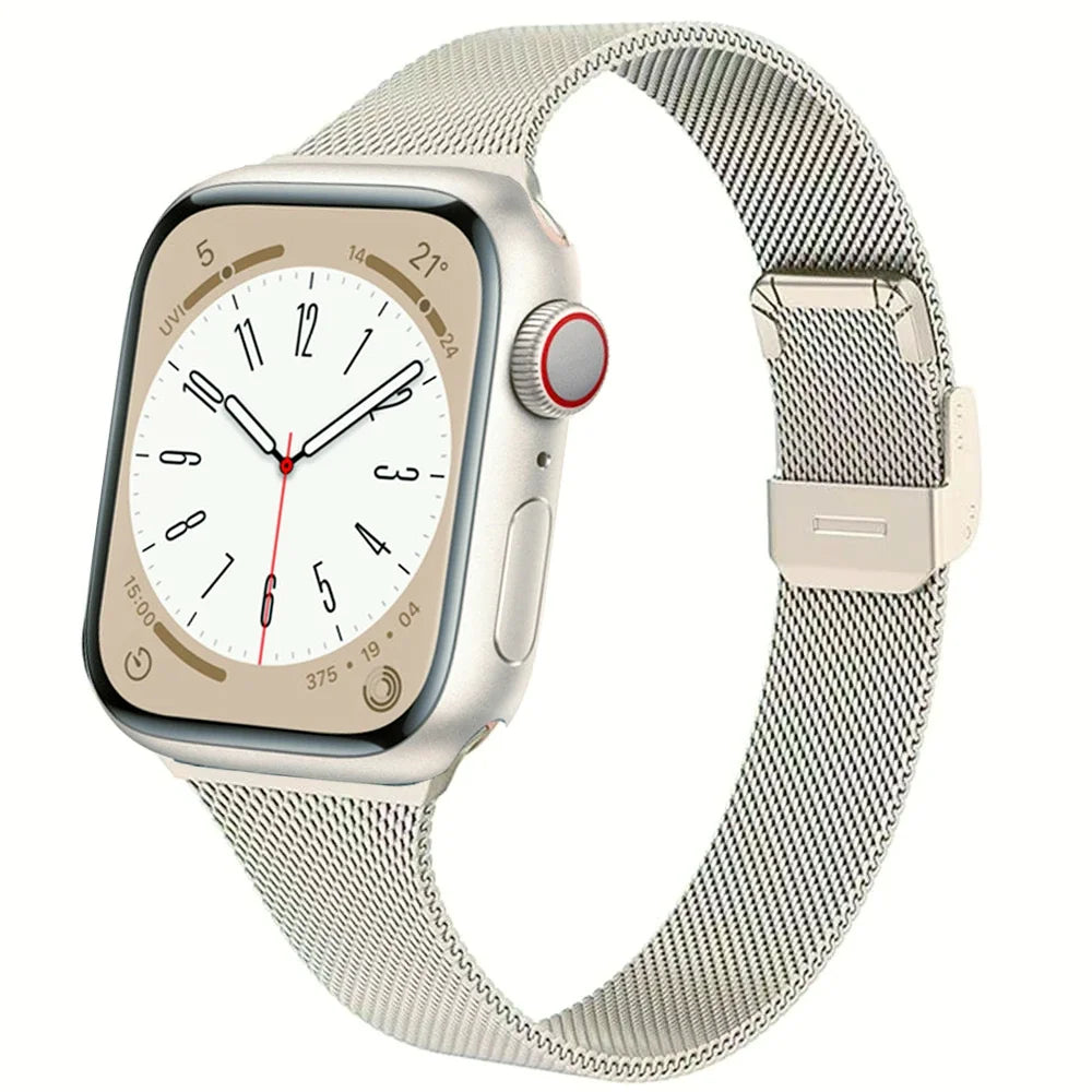 Slim Stainless Steel Milanese Band for Apple Watch