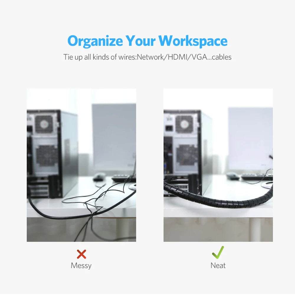 Flexible Spiral Cable Organizer Tube
