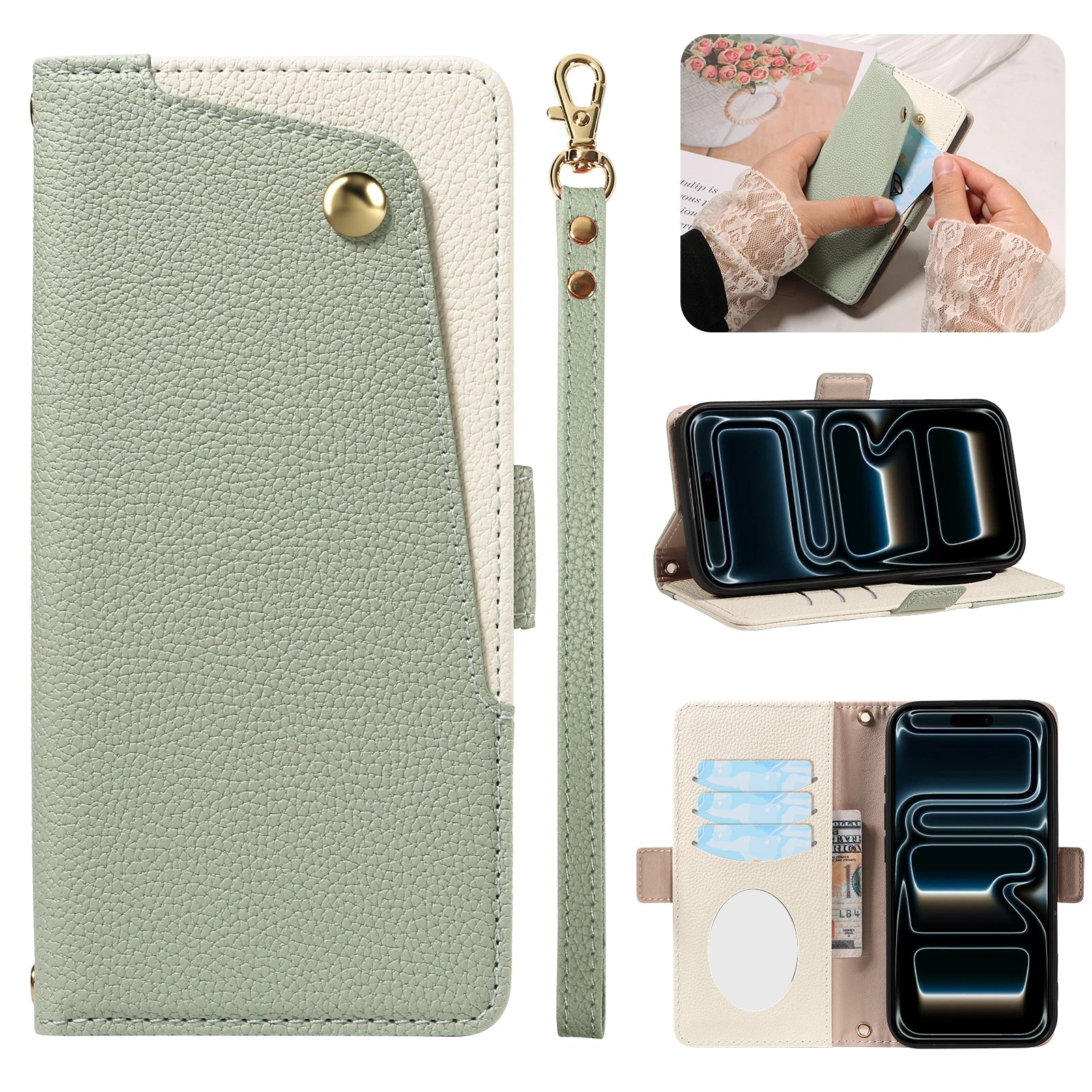 Skin Feel Leather Wallet Case for iPhone 17 Series