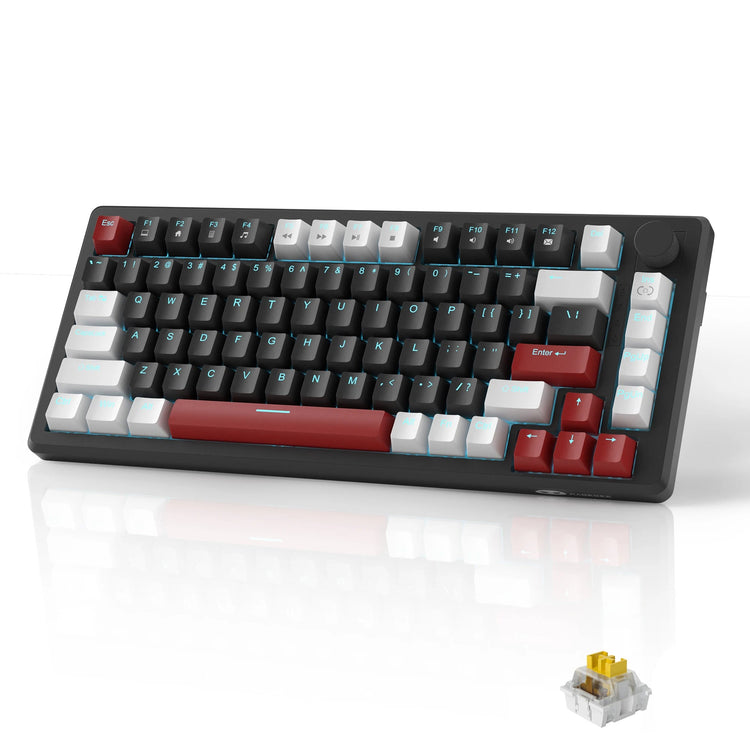 MageGee STAR75 Compact 75% Gaming Keyboard with Knob and Mechanical Switches