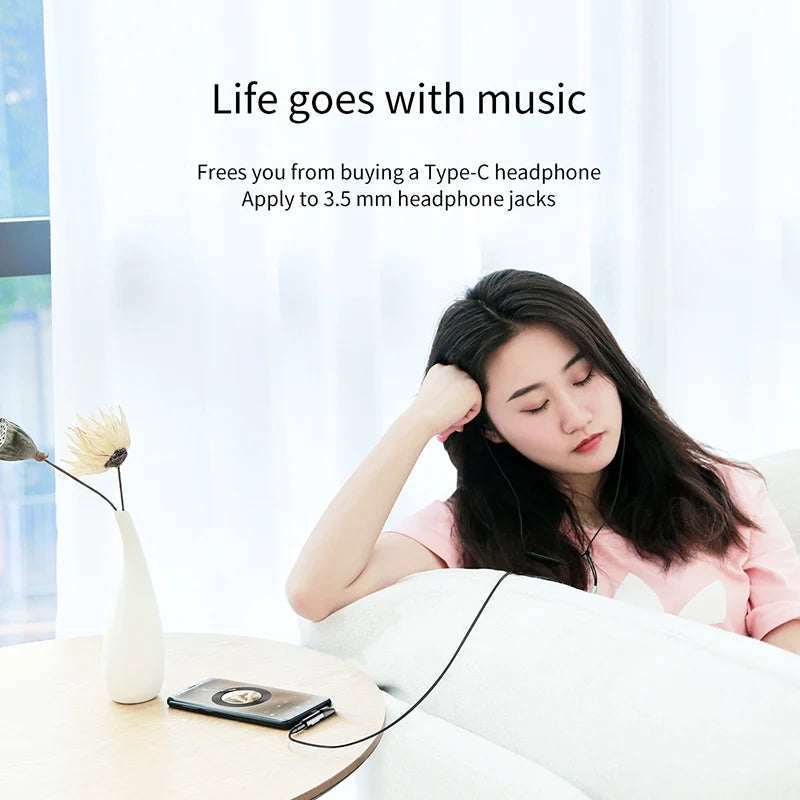 Baseus 2-in-1 USB Type-C to 3.5mm AUX Jack Audio Adapter