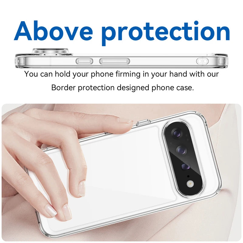 Clear PC Case with Soft TPU Edges for Google Pixel 11 Series