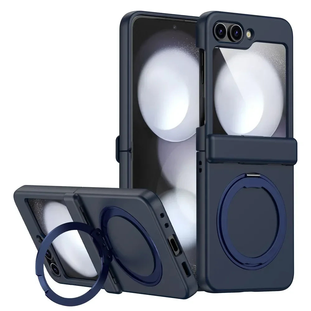 Full-Body Hard Magnetic Case with 360°Ring for Samsung Galaxy Z Flip 6