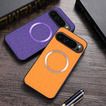 Fabric Cloth Texture Magnetic Case for Google Pixel 9 Series