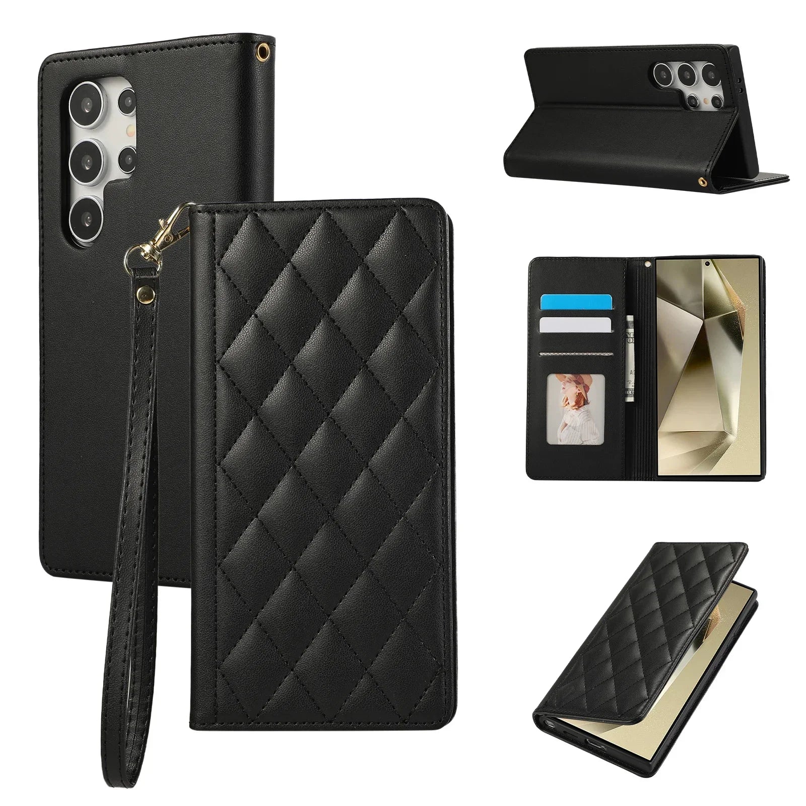 Protective Leather Wallet Case for Samsung Galaxy S24 Series