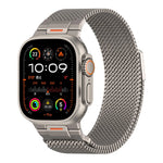Elegant Mechanical Milanese Loop Strap with Apple Watch
