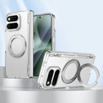 Transparent Fold Case with 360° Rotatable Ring for Google Pixel 11 Pro Fold