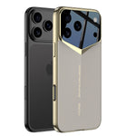 Slim Electroplated Bezel Leather Case for iPhone 17 Pro / iPhone 17 Pro Max