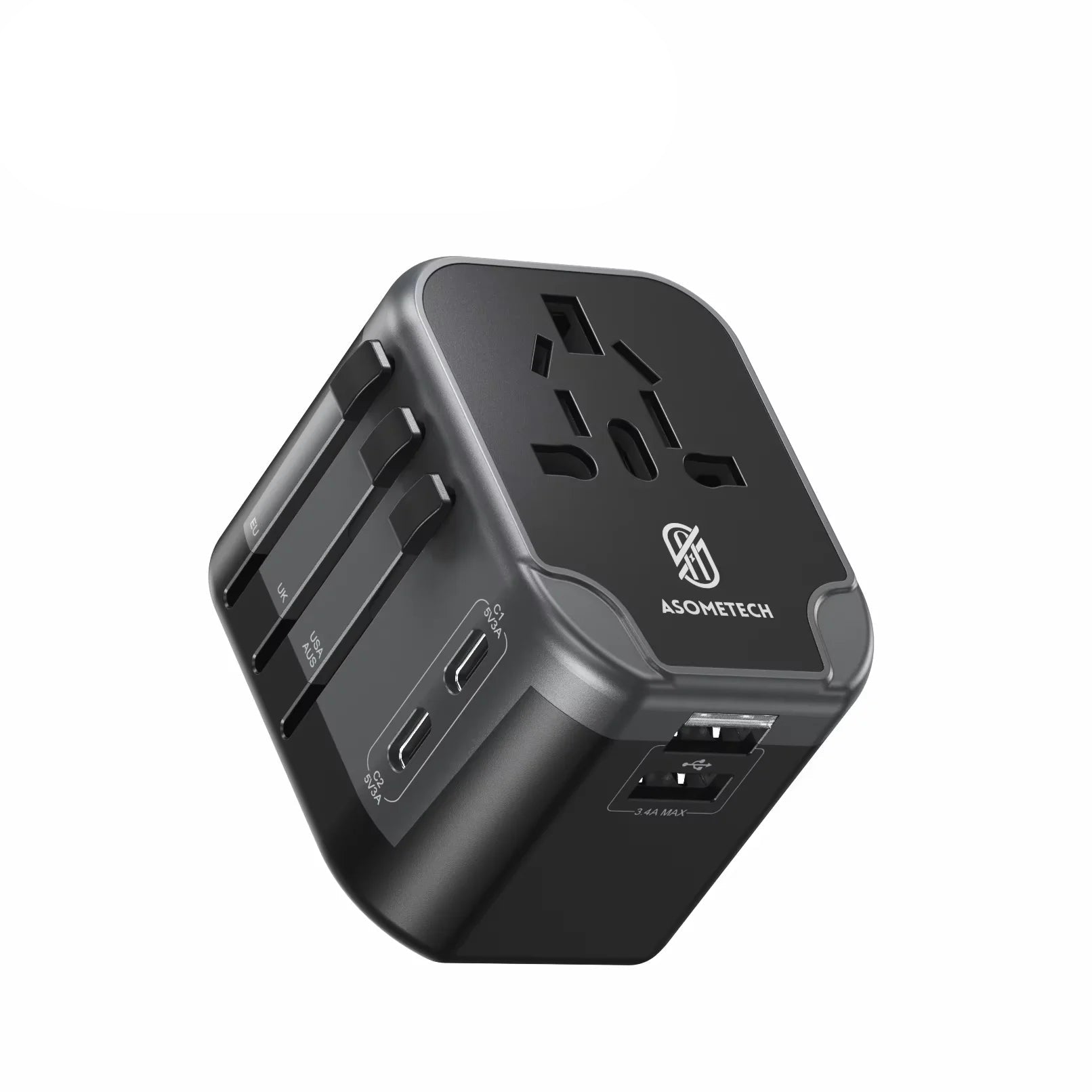 Asometech 4-Port GaN Travel Adapter