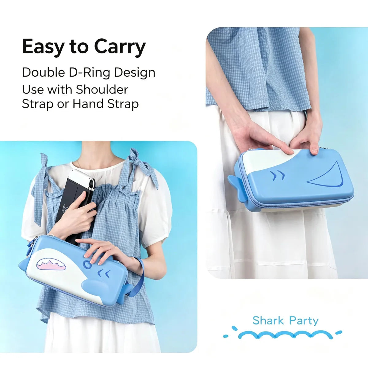 Shockproof Nintendo Switch 2 Shark Carrying Case