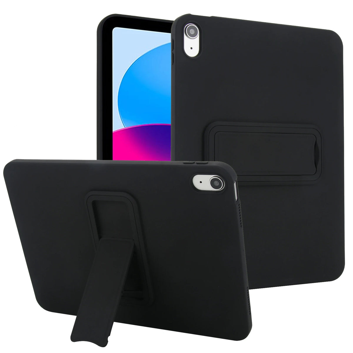 Silicone Shockproof Kickstand Case with Protective Lens Ring for iPad Air M3 (2025)