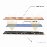 Teucer M.2 2280 Ultra Thin Pure Copper Radiator Cooler for NVMe Solid State Drive