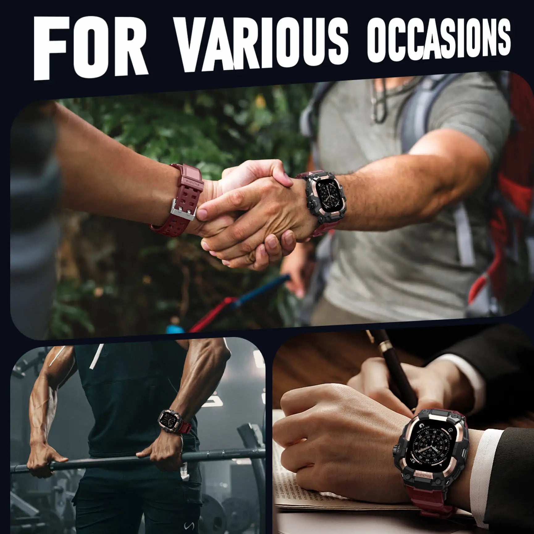 Tactical Protective Case with Band for Apple Watch