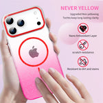 MagSafe Shockproof Transparent Case with Glitter Design for iPhone 17 Series
