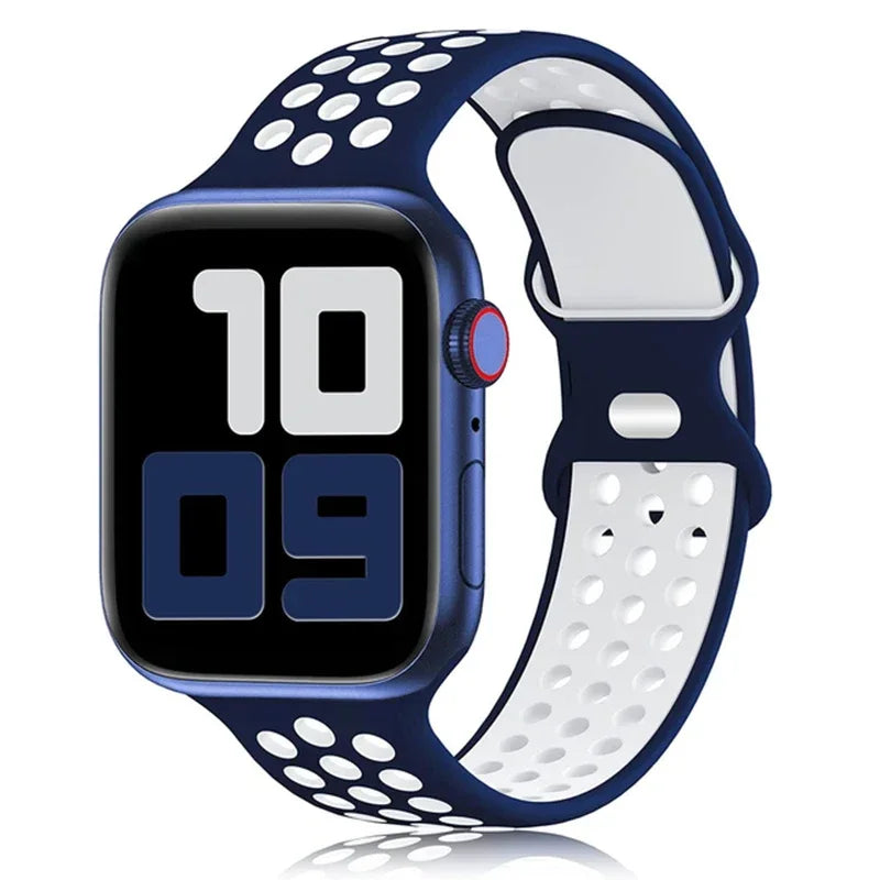 Breathable Sport Silicone Replacement Band for Apple Watch