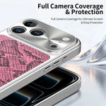 Snake Pattern Leather MagSafe Case for iPhone 17 Series