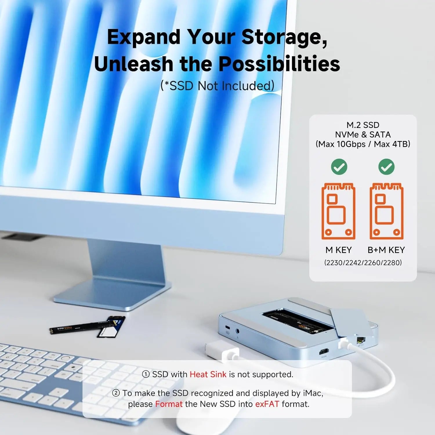 Minisopuru iExpandMate DS802PRO Hub for iMac 24”