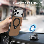 Premium Cooling MagSafe Case with 360° Rotating Metal Ring Holder for iPhone 17 Series