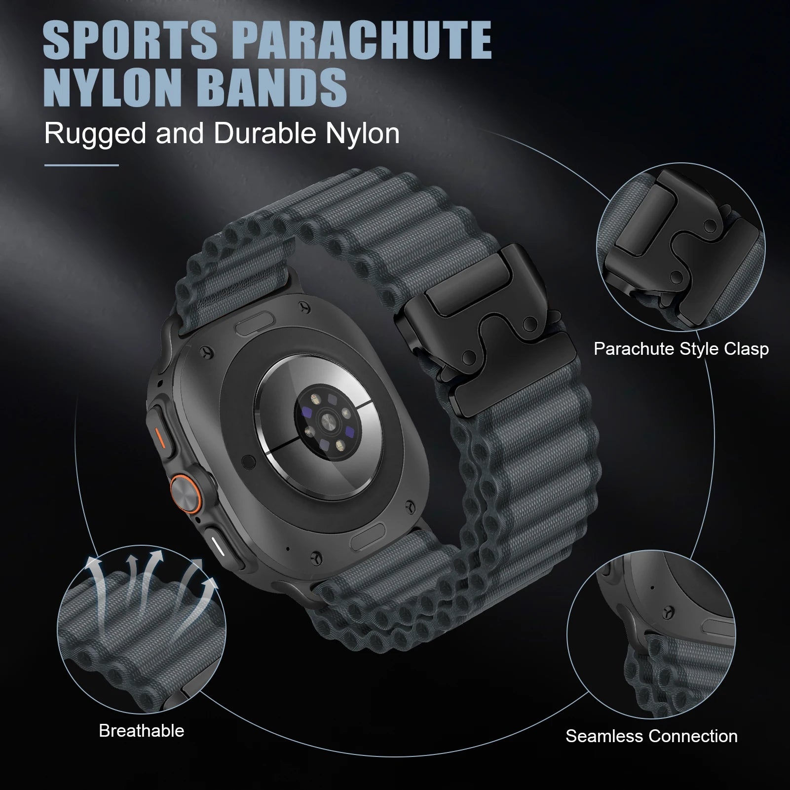 Parachute Trail Loop Nylon Strap for Samsung Galaxy Watch Ultra and Samsung Galaxy Watch Ultra (2025)