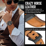 Stainless Steel & Leather Watchband for Samsung Galaxy Watch Ultra and Samsung Galaxy Watch Ultra (2025)