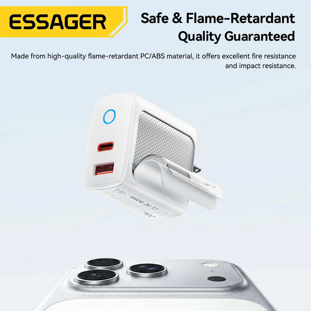 Essager 20W PD Fast Charging Dual Port Charger