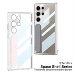 Shockproof Hard Back Case with Airbag Silicone Wrist Strap for Galaxy S24 Ultra
