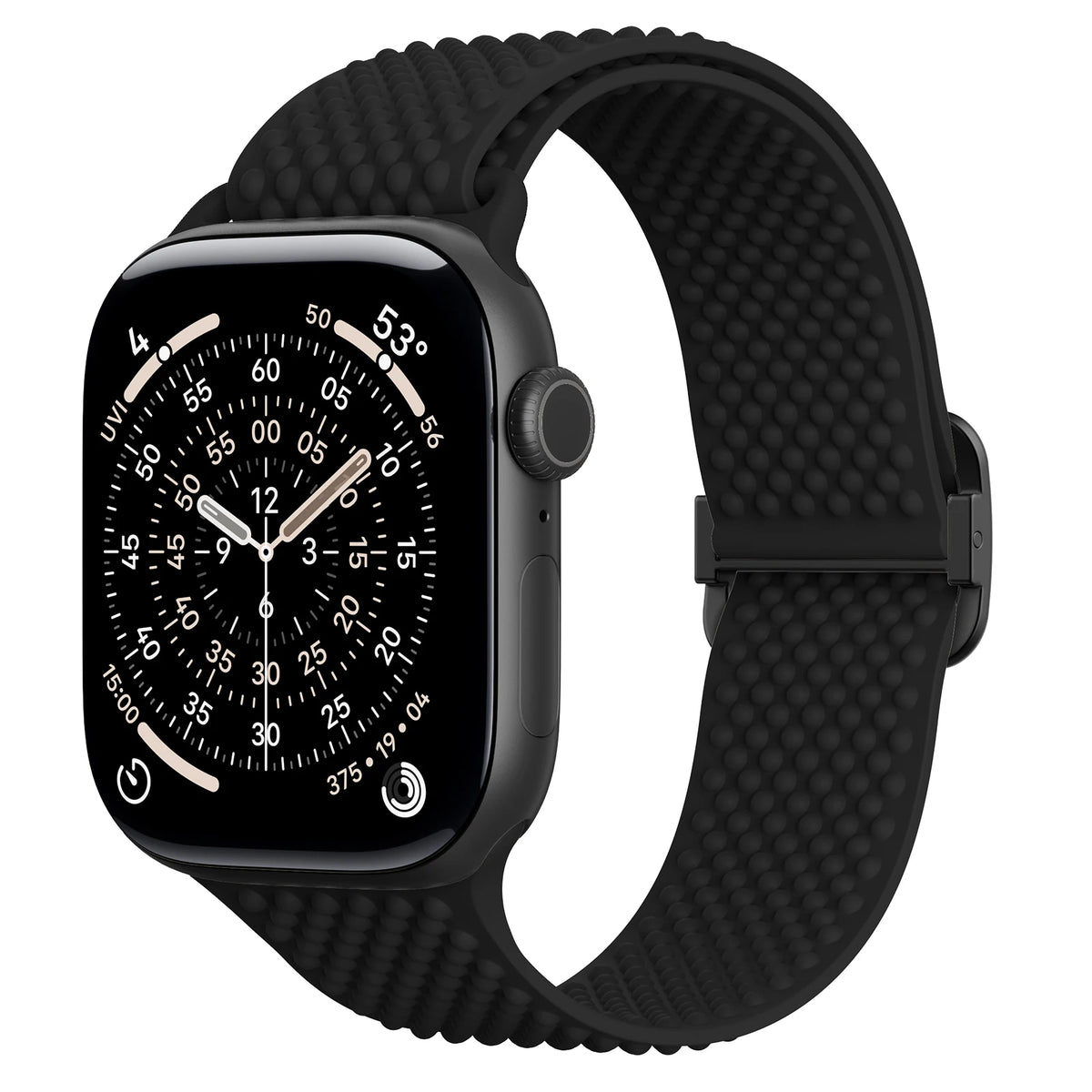 Elastic Silicone Band with Slide Buckle for Apple Watch