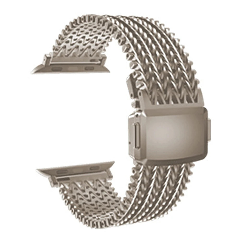 Magnetic Clasp Braided Mesh Band with Adjustable Sizing for Apple Watch