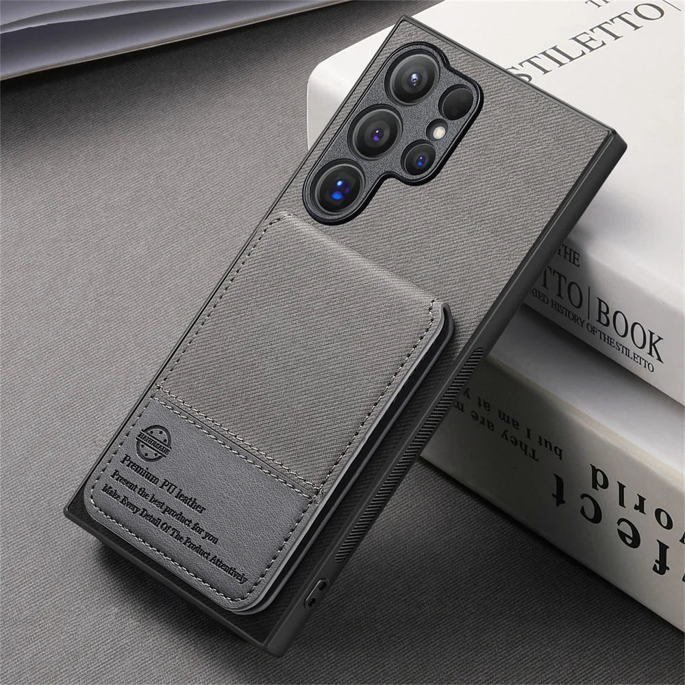 RFID-Blocking Magnetic Wallet Case with Card Holder for Samsung Galaxy S25 Series