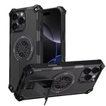 Shockproof Armor MagSafe Case with Invisible Fold Stand for iPhone 16 Series