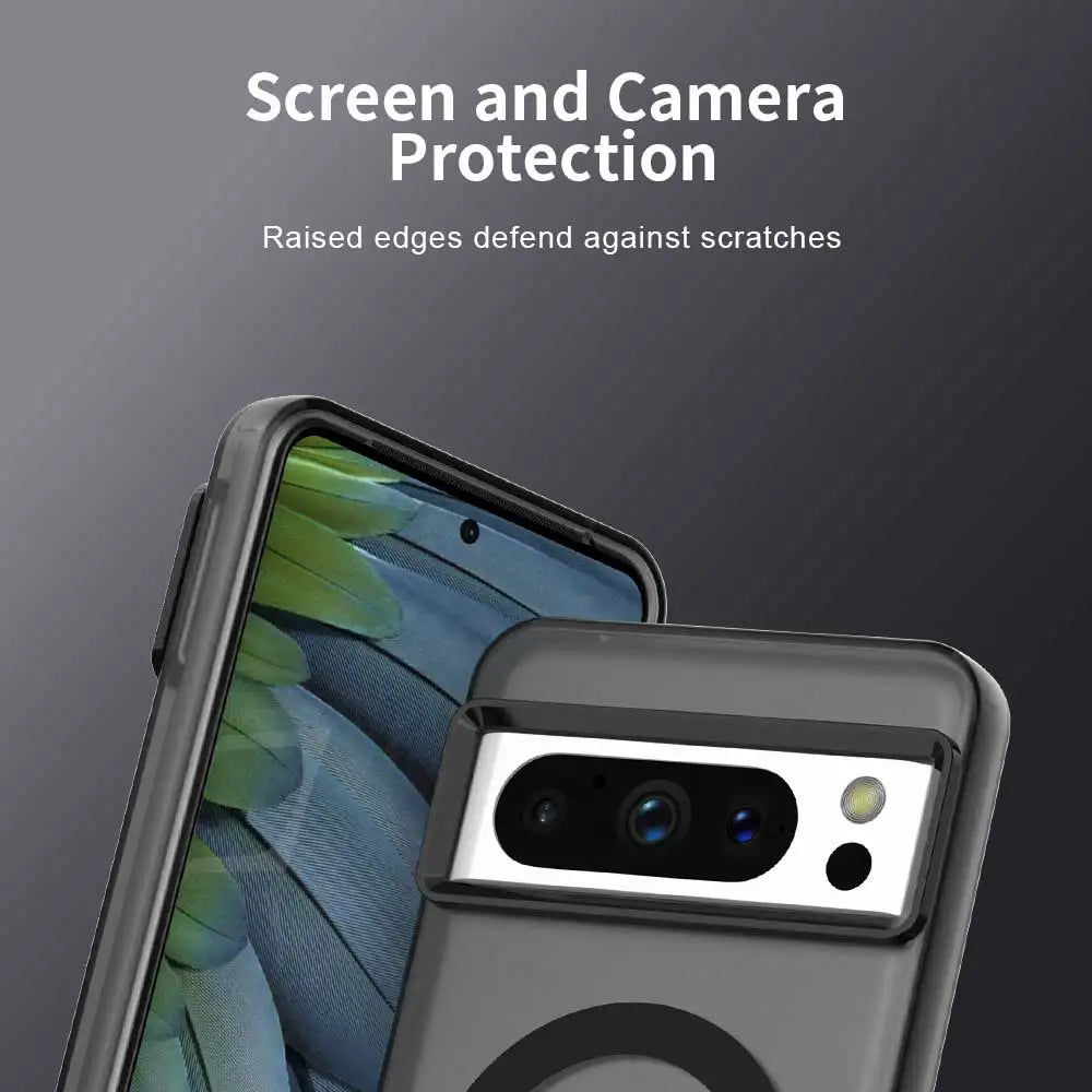 Matte Military-Grade Shockproof Magnetic Case for Google Pixel 9 Series