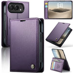 Textured Leather Kickstand Wallet Case with 2-Card Storage for iPhone Duo