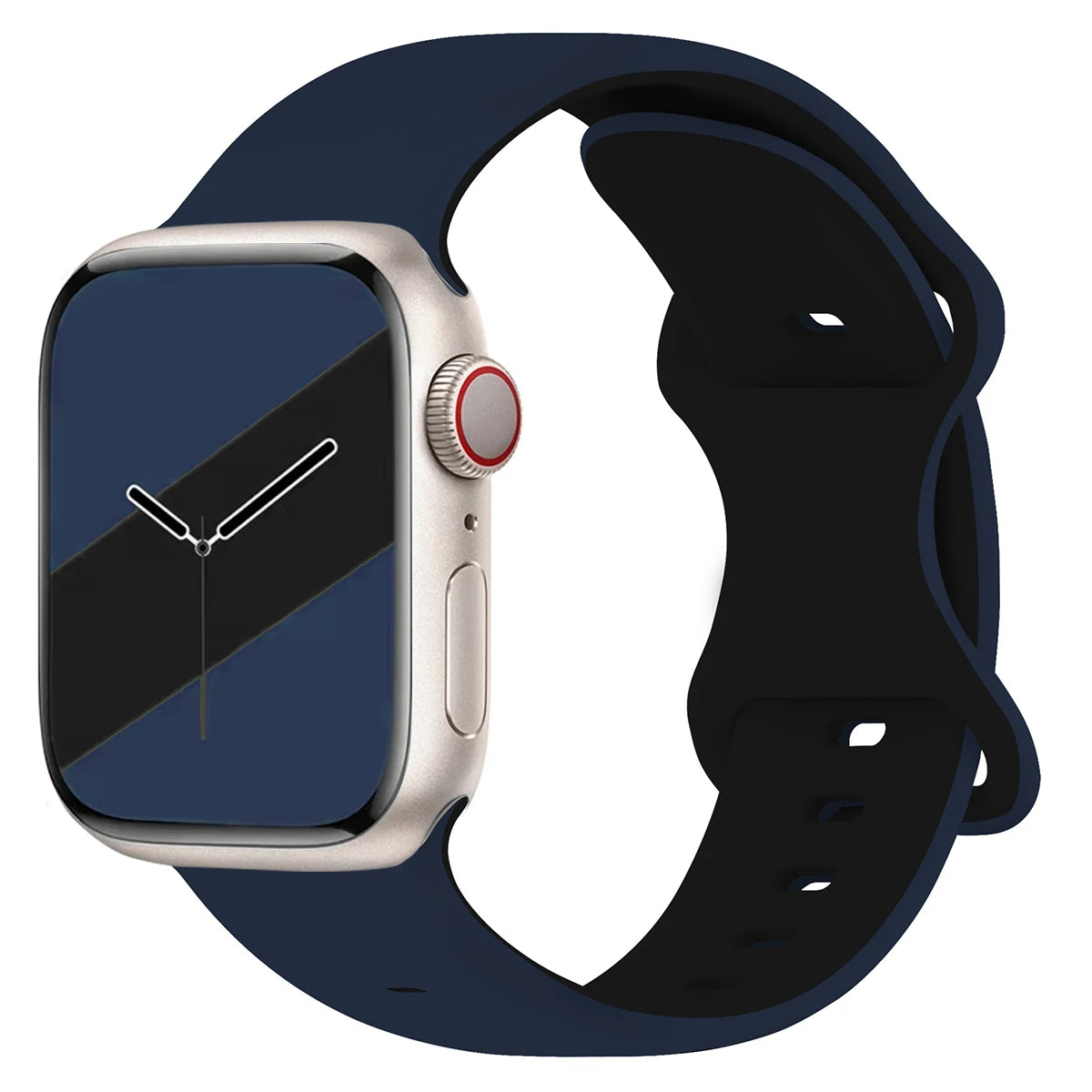 Two-Tone Silicone Strap for Apple Watch