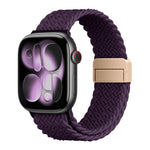 Breathable Woven Nylon Band with Magnetic Snap Closure for Apple Watch