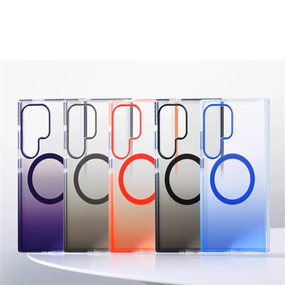 Shockproof Gradient Magnetic Bumper Case for Samsung Galaxy S24 Series